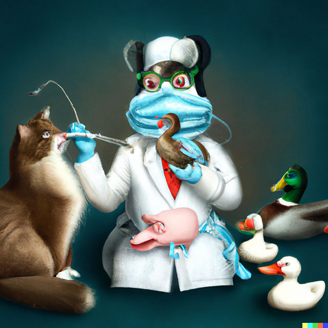cat-duck-dentist
