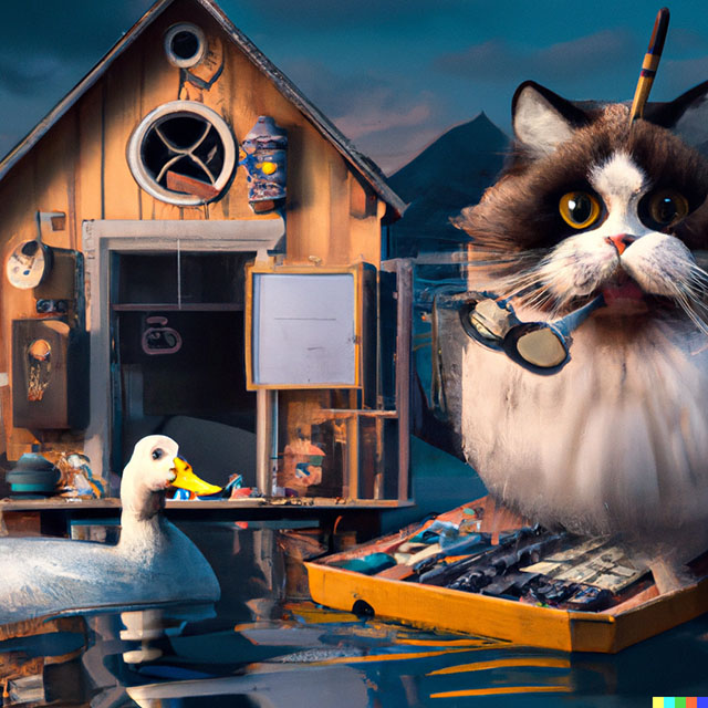 cat-duck-swimming-to-companies-house